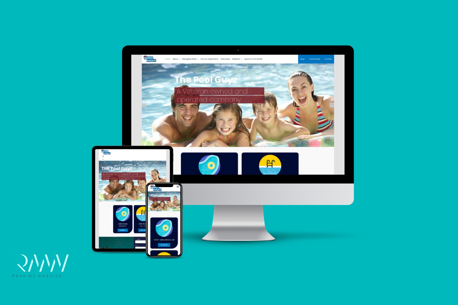 swimming pool builder website design